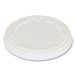 Essendant&nbsp;World Centric PLA Lids for Fiber Cups  3 1 Diameterx0 4 h  Clear  Plastic  1 000/Carton