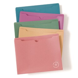 Essendant&nbsp;U Brands U-Eco Poly File Jackets  Straight Tab  Letter Size  Assorted  10/Pack