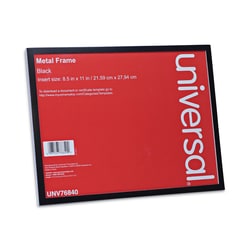 Essendant&nbsp;Universal Metal Photo Frame  Aluminum  8 5x11  Black