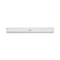 Essendant&nbsp;Universal Clear Plastic Ruler  Standard/Metric  12 Long  Clear