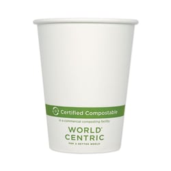 Essendant&nbsp;World Centric Paper Hot Cups  12 oz  White  1 000/Carton