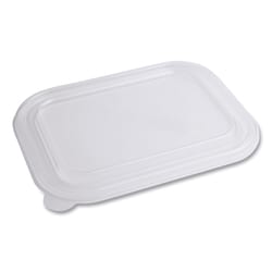 Essendant&nbsp;World Centric PLA Lids for TRSC60 Fiber Containers  7 8x10 2x0 5  Clear  Plastic  400/Carton
