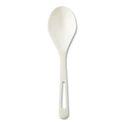 Essendant&nbsp;World Centric TPLA Compostable Cutlery  Soup Spoon  Plastic  White  1 000/Carton