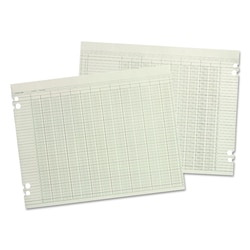 Essendant Wilson Jones Accounting Sheets  30 Columns  11x17  Green  Loose Sheet  100/Pack