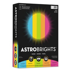 Essendant&nbsp;Astrobrights Color Paper -Bright Assortment  24 lb Bond Weight  8 5x11  Assorted Bright Colors  500/Ream