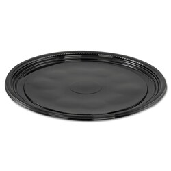 Essendant&nbsp;WNA Caterline Casuals Thermoformed Platters  12 Diameter  Black  Plastic  25/Carton