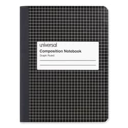 Essendant&nbsp;Universal Quad Rule Composition Book  Quadrille Rule (4 sq/in)  Black Marble Cover  (100) 9 75x7 5 Sheets