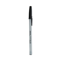 Essendant&nbsp;Universal Ballpoint Pen  Stick  Fine 0 7 mm  Black Ink  Gray/Black Barrel  Dozen