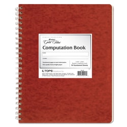 Essendant&nbsp;Ampad Computation Book  Quadrille Rule (4 sq/in)  Brown Cover  (76) 11 75x9 25 Sheets