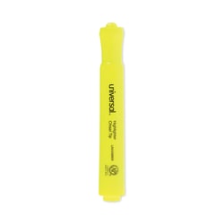 Essendant&nbsp;Universal Desk Highlighter Value Pack  Fluorescent Yellow Ink  Chisel Tip  Yellow Barrel  36/Pack