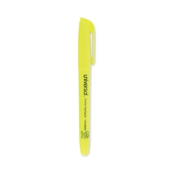 Essendant&nbsp;Universal Pocket Highlighter Value Pack  Fluorescent Yellow Ink  Chisel Tip  Yellow Barrel  36/Pack