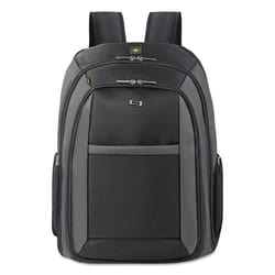 Essendant&nbsp;Solo Pro CheckFast Backpack  Fits Devices Up to 16  Ballistic Polyester  13 75x6 5x17 75  Black