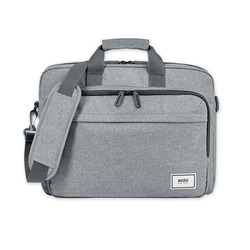 Essendant Solo Sustainable Recycled Collection Laptop Bag  Fits Devices Up to 15 6  Recycled PET Polyester  16 25x4 5x12  Gray