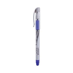 Essendant&nbsp;Universal Gel Pen  Stick  Medium 0 7 mm  Blue Ink  Silver/Blue Barrel  Dozen