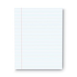 Essendant&nbsp;Universal Glue Top Pads  Narrow Rule  50 White 8 5x11 Sheets  Dozen