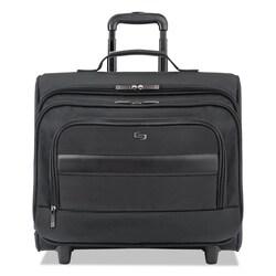 Essendant&nbsp;Solo Classic Rolling Overnighter Case  Fits Devices Up to 15 6  Ballistic Polyester  16 14x6 69x13 78  Black