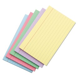 Essendant&nbsp;Universal Index Cards  Ruled  5x8  Assorted  100/Pack