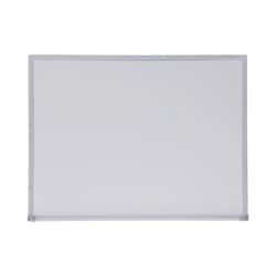 Essendant&nbsp;Universal Melamine Dry Erase Board with Aluminum Frame  24x18  White Surface  Anodized Aluminum Frame