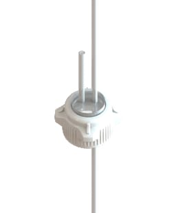 Foxx Life Sciences&nbsp;EZBio Silicone Cap System, 53B Overmolded Caps, PP, with 2x1/4