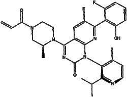 Apexbio Technology LLC&nbsp;AMG 510(Synonyms: Sotorasib, Lumakras, AMG510, KRAS G12C inhibitor, AMG-510), 10mg, CAS: 2296729-00-3.