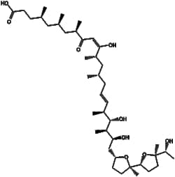Apexbio Technology LLC&nbsp;Ionomycin free acid(Synonyms: Ionomycin (free acid), Antibiotic SQ 23377, SQ 23377, Calcium ionophore ionomycin), 10mg, CAS: 56092-81-0.