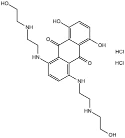 Apexbio Technology LLC&nbsp;Mitoxantrone HCl(Synonyms: Mitoxantrone hydrochloride, Novantrone, DHAD, Mitoxantrone HCl, Mitoxantrone dihydrochloride), 10mM (in 1mL DMSO), CAS: 70476-82-3.