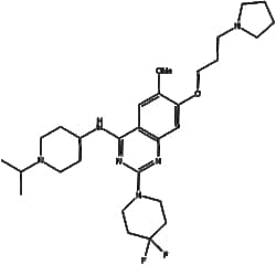 Apexbio Technology LLC&nbsp;UNC 0642(Synonyms: UNC0642, UNC-0642, G9a/GLP inhibitor UNC0642, UNC0642 inhibitor, G9a inhibitor UNC0642), 10mM (in 1mL DMSO), CAS: 1481677-78-4.