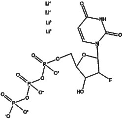 Apexbio Technology LLC&nbsp;2'-F-dUTP(Synonyms: 2'-Fluoro-2'-deoxyuridine-5'-triphosphate, 2'-Fluoro-dUTP, 2'-F-dUTP triphosphate), 5x100ul (100 mM).