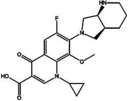 Apexbio Technology LLC&nbsp;Moxifloxacin(Synonyms: Avelox, Vigamox, Avalox, Moxeza, Proflox, Octegra, MXF, BAY 12-8039), 50mg, CAS: 151096-09-2.