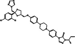 Apexbio Technology LLC&nbsp;Itraconazole(Synonyms: Sporanox, Orungal, R51211, Lozanoc, Triasporin, Fungitraxx, Onmel, Itranox, Sporal, Itrizole, Candistat), 10mM (in 1mL DMSO), CAS: 84625-61-6.