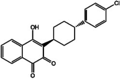 Apexbio Technology LLC&nbsp;Atovaquone(Synonyms: Mepron, Wellvone, 566C80, BW 566C, Atavaquone, Hydroxy-1,4-naphthoquinone derivative), 50mg, CAS: 95233-18-4.