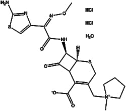Apexbio Technology LLC&nbsp;Cefepime Dihydrochloride Monohydrate(Synonyms: Cefepime hydrochloride, Cefepime HCl, Maxipime, Cefepime hydrochloride hydrate), 5g, CAS: 123171-59-5.