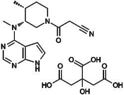 Apexbio Technology LLC&nbsp;Tofacitinib (CP-690550) Citrate(Synonyms: Xeljanz, CP-690550 citrate, Tofacitinib citrate, Tasocitinib citrate, CP690550-10 citrate), 50mg, CAS: 540737-29-9.