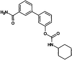 Apexbio Technology LLC&nbsp;URB597(Synonyms: URB-597, KDS-4103, FAAH inhibitor URB597, Cyclohexylcarbamic acid 3'-carbamoylbiphenyl-3-yl ester), 10mM (in 1mL DMSO), CAS: 546141-08-6.