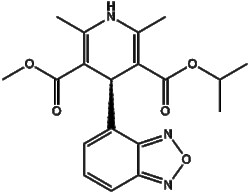 Apexbio Technology LLC&nbsp;Isradipine (Dynacirc)(Synonyms: Dynacirc, Prescal, Lomir, PN 200-110, Isrodipine, (+/-)-Isradipine, Isradipex), 10mM (in 1mL DMSO), CAS: 75695-93-1.