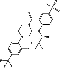 Apexbio Technology LLC&nbsp;Bitopertin(Synonyms: RG1678, RO4917838, RG-1678, RO-4917838), 200mg, CAS: 845614-11-1.