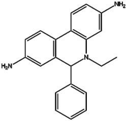 Apexbio Technology LLC&nbsp;Dihydroethidium(Synonyms: Hydroethidine, DHE, HE, Dihydroethidine, Ethidium hydride), 10mg, CAS: 104821-25-2.