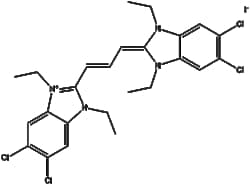 Apexbio Technology LLC&nbsp;JC-1(Synonyms: 5,5',6,6'-Tetrachloro-1,1',3,3'-tetraethylbenzimidazolylcarbocyanine iodide), 200mg, CAS: 3520-43-2.