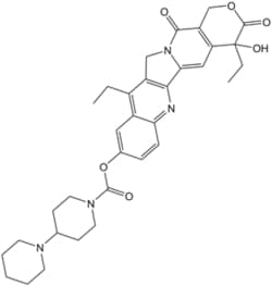 Apexbio Technology LLC&nbsp;Irinotecan(Synonyms: CPT-11, Campto, Camptosar, irinotecan hydrochloride, Irinotecan HCl, irinotecan hydrochloride trihydrate), 10mM (in 1mL DMSO), CAS: 97682-44-5.