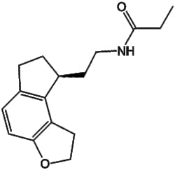 Apexbio Technology LLC&nbsp;Ramelteon(Synonyms: Rozerem, TAK-375, Ramelteon, Melatonin receptor agonist, MT1/MT2 agonist), 10mM (in 1mL DMSO), CAS: 196597-26-9.