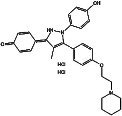 Apexbio Technology LLC&nbsp;MPP dihydrochloride(Synonyms: MPP dihydrochloride, Methyl-piperidino-pyrazole dihydrochloride, ER-alpha antagonist MPP), 10mg, CAS: 911295-24-4.