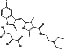 Apexbio Technology LLC&nbsp;Sunitinib malate(Synonyms: Sutent, SU11248, Sunitinib L-malate, Sunitinib malate salt, SU-11248 malate, Sutent malate), 2g, CAS: 341031-54-7.