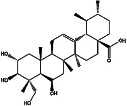 Apexbio Technology LLC&nbsp;Madecassic acid(Synonyms: Madecassic acid, Madecassate, Madecassic Acid, Terminolic acid, 6-Hydroxyasiatic acid), 10mM (in 1mL DMSO), CAS: 18449-41-7.