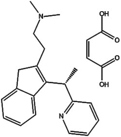 Apexbio Technology LLC&nbsp;(S)-(+)-Dimethindene maleate(Synonyms: (+)-Dimethindene maleate, Dexdimethindene maleate, (S)-Dimetindene maleate, (S)-(+)-Dimetindene maleate), 50mg, CAS: 136152-65-3.
