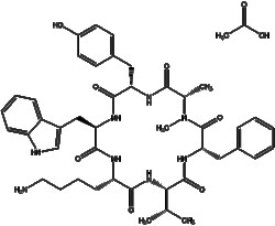 Apexbio Technology LLC&nbsp;Seglitide acetate(Synonyms: Vapreotide acetate, Sanvar, RC-160 acetate, Octastatin acetate, BIM-23014 acetate), 1mg, CAS: 99248-33-6.
