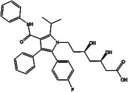 Apexbio Technology LLC&nbsp;atorvastatin(Synonyms: Lipitor, Atorvastatin calcium, Sortis, Torvast, Atorva, Tahor, Zarator, Atorlip, Lipvas, Ator, Tulip), 500mg, CAS: 134523-00-5.