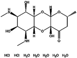 Apexbio Technology LLC&nbsp;Spectinomycin (hydrochloride hydrate)(Synonyms: Spectinomycin hydrochloride hydrate, Actinospectacin, Trobicin, Spectam), 10g, CAS: 22189-32-8.