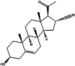 Apexbio Technology LLC&nbsp;Pregnenolone Carbonitrile(Synonyms: PCN, Pregnenolone-16α-carbonitrile, Pregn-5-en-20-one-16α-carbonitrile), 50mg, CAS: 1434-54-4.
