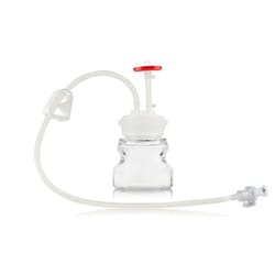 Foxx Life Sciences&nbsp;EZBiopure Titanium Round Media Bottle Assembly, MTO, 125mL, PETG Bottle for Aseptic Sampling and Sterile Storage, Single Use Technology with Advantaflex Tubing, CPC MPC and GL45 VersaCap with Vent and Dip Tube, 10/CS, Sterile