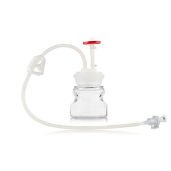 Foxx Life Sciences EZBiopure Titanium Round Media Bottle Assembly, MTO, 125mL, PETG Bottle for Aseptic Sampling and Sterile Storage, Single Use Technology with Pureweld Tubing, CPC MPC and GL45 VersaCap with Vent and Dip Tube, 10/CS, Sterile